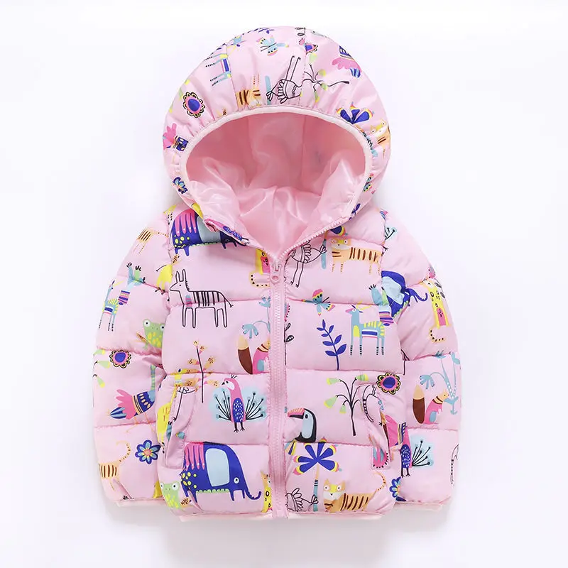 Детские короткие куртки с капюшоном Сезон осень-зима Новинка 2021 года Модная