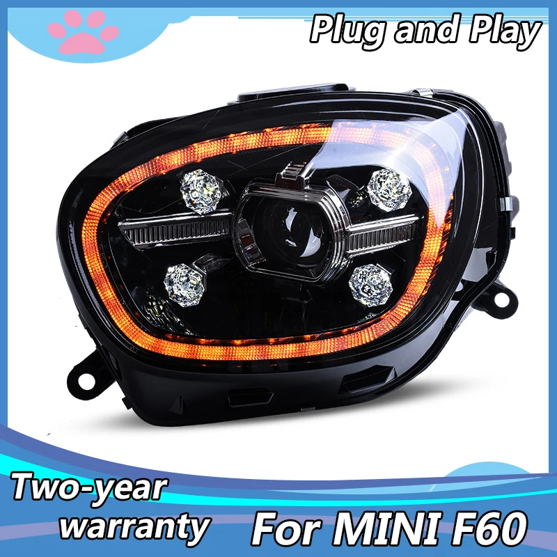 

Car Styling For BMW MINI Cooper Countryman F60 Full LED Headlights Lens Projector turn signal LED DRL front headlight