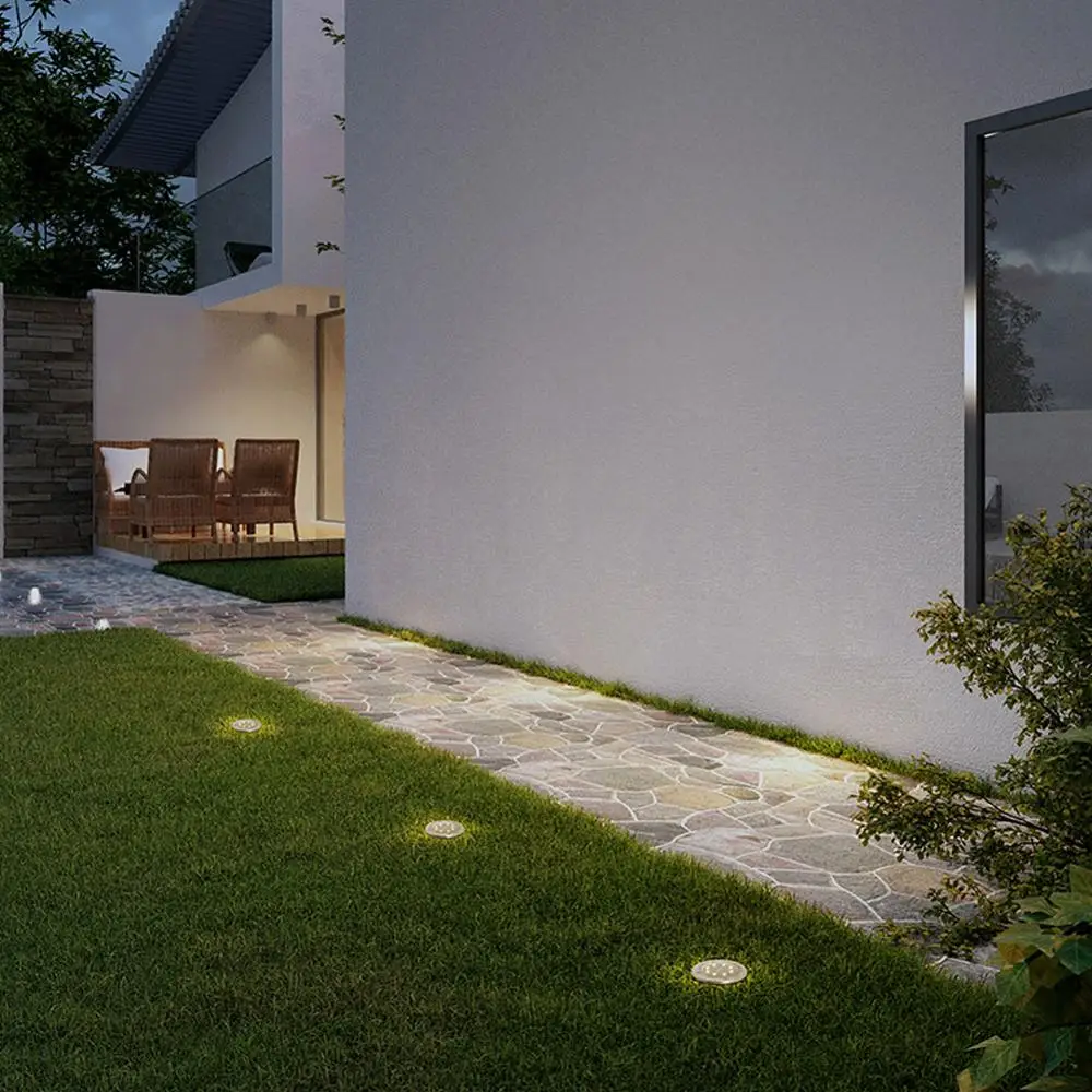 Multi-use Solar Powered Ground Light 4/8 LED Outdoor Path Spot Lamp Yard Garden Lawn Landscape Waterproof | Лампы и освещение