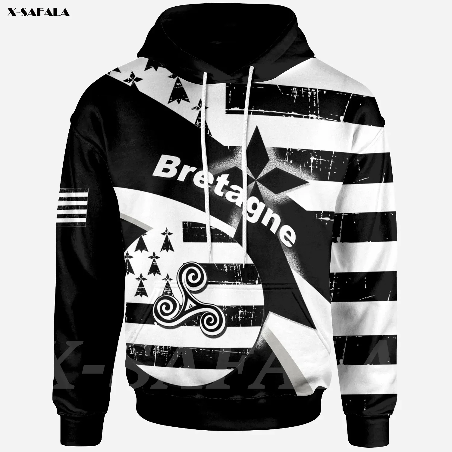 Толстовка мужская с 3D принтом пуловер на молнии свитшот Джерси спортивные