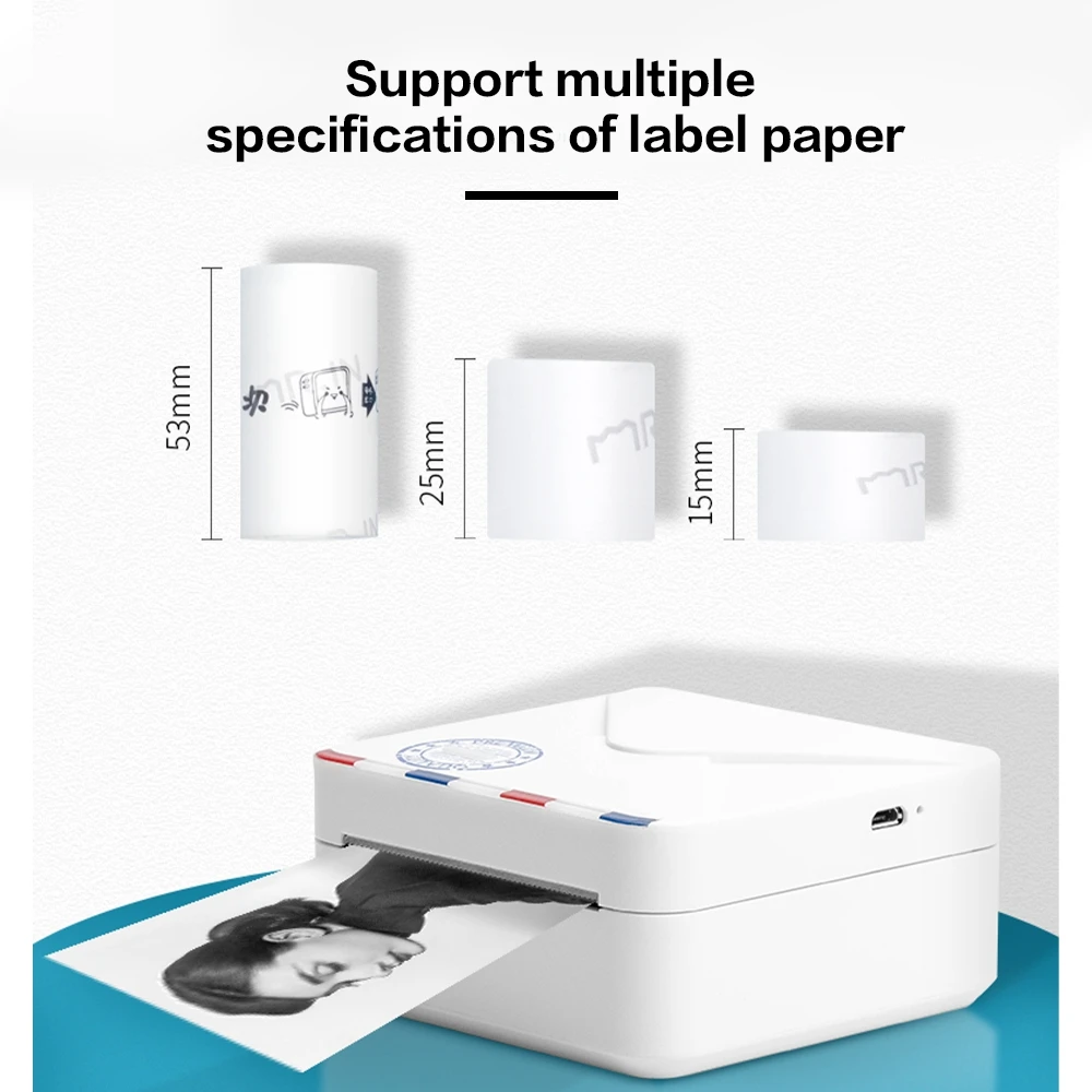 

Phomemo M02S Photos Printing Inkless Wireless Pocket Printer- 300dpi Thermal DIY Impresora Fotos for Iphone iOS 8 Android 4.0