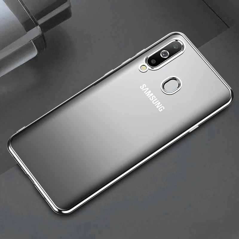 Серебристый Роскошные лазер для samsung Galaxy A30 A20 A50 A10 A70 A40 M20 A50 A20e S10 S8 S9 Plus Note 10 A6 A7 Чехол Покрытие чехол из силикона и ТПУ - Цвет: Серебристый