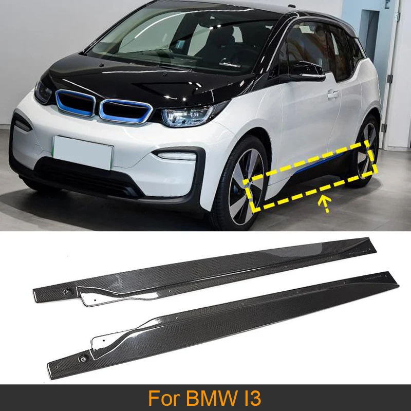 

Комплекты кузова автомобиля боковые юбки для BMW I3 2014 - 2020 автомобиля дверной бампер губы юбки фартуки обвесы углеродное волокно