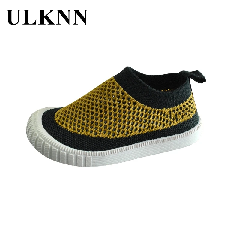 

ULKNN Slip-On Sneakers Mesh Color Match Zapatillas For Children Boy And Girl Tide Breathable Anti-Slippery Soft Sole Kids Shoes