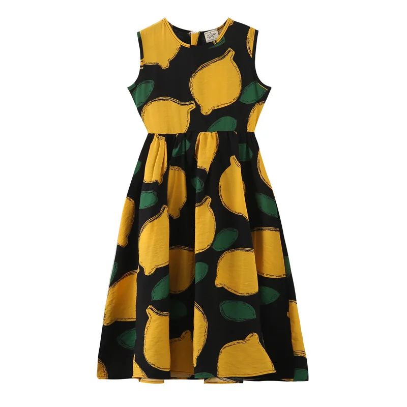 

Kids Dress for Girls Clothing Summer 2021 Vest Vacation Beach Dress Print Long Teen Girls Princess Dress Children Clothes 10 12Y