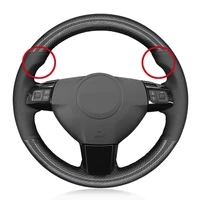 car steering wheel cover black carbon fiber leather for opel astra h 2004 2009 zaflra b 2005 2014 vectra c 2005 2009