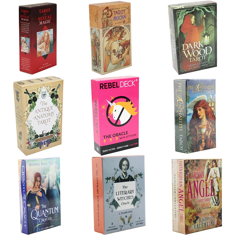 

Beginner Oracle Divination Tarot Card Full English Analysis Deck Game Solitaire Party Board Game With QR Code Electronic Manual