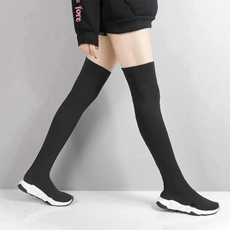 Сапоги чулки выше колена женские вязаные 2020|Ботфорты| |