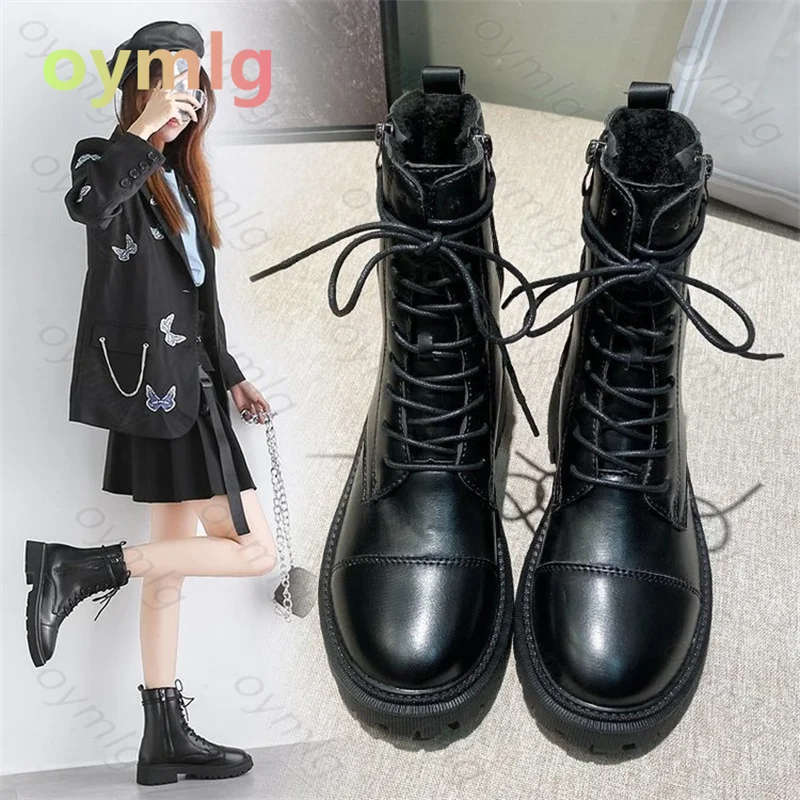 Новинка 2021 красные сапоги на толстой подошве женские осенне-зимние модные