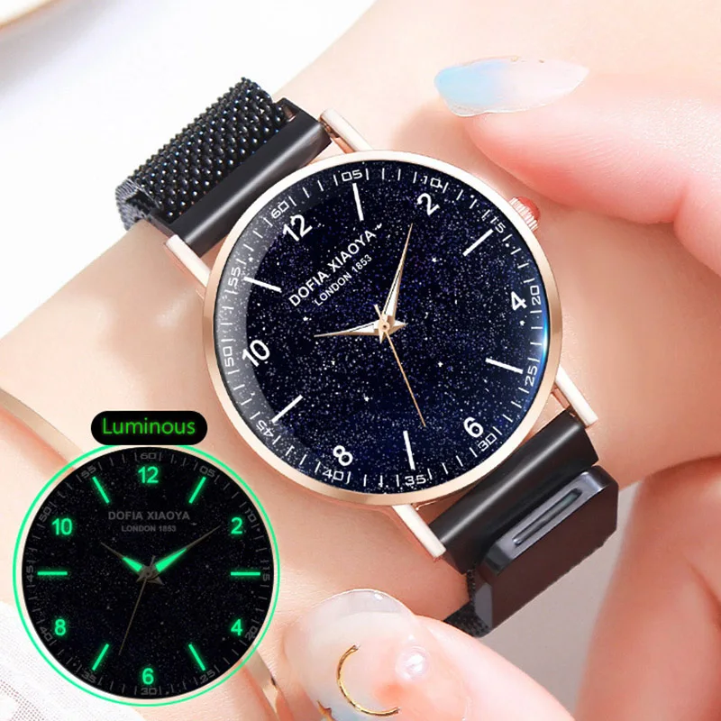 Часы женские кварцевые под розовое золото с подсветкой | Наручные часы