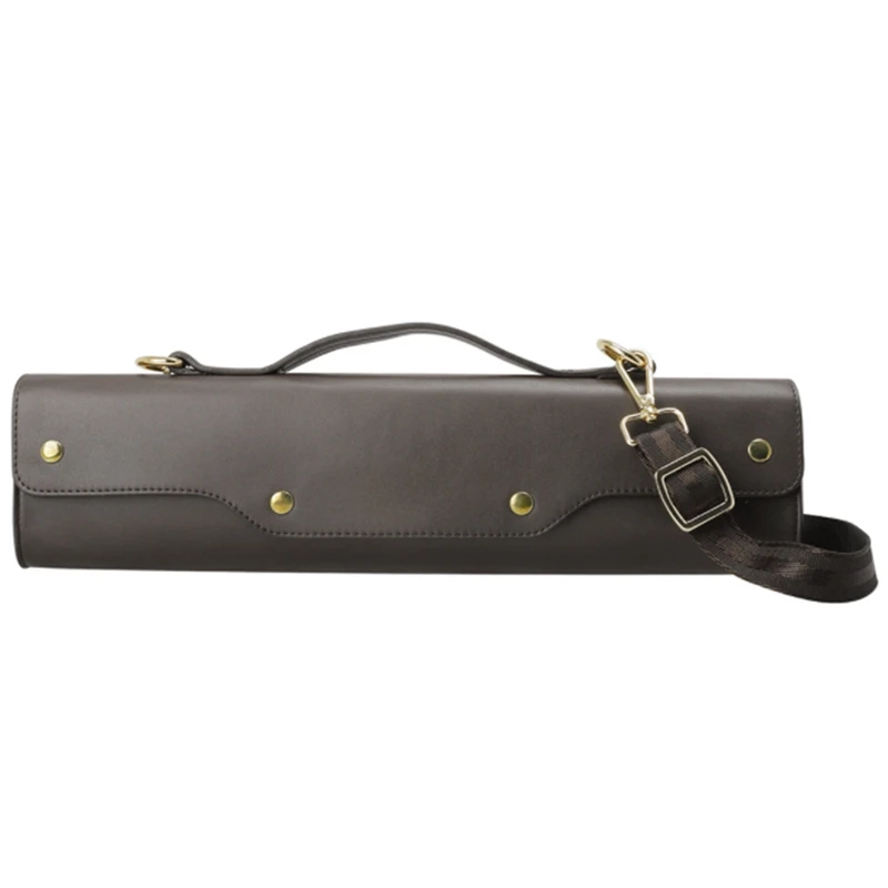 

HK.LADE Leather and Non-Woven 16/17 Hole Flute Box Universal Fabric Portable Flute Bag for Flute Case Storage