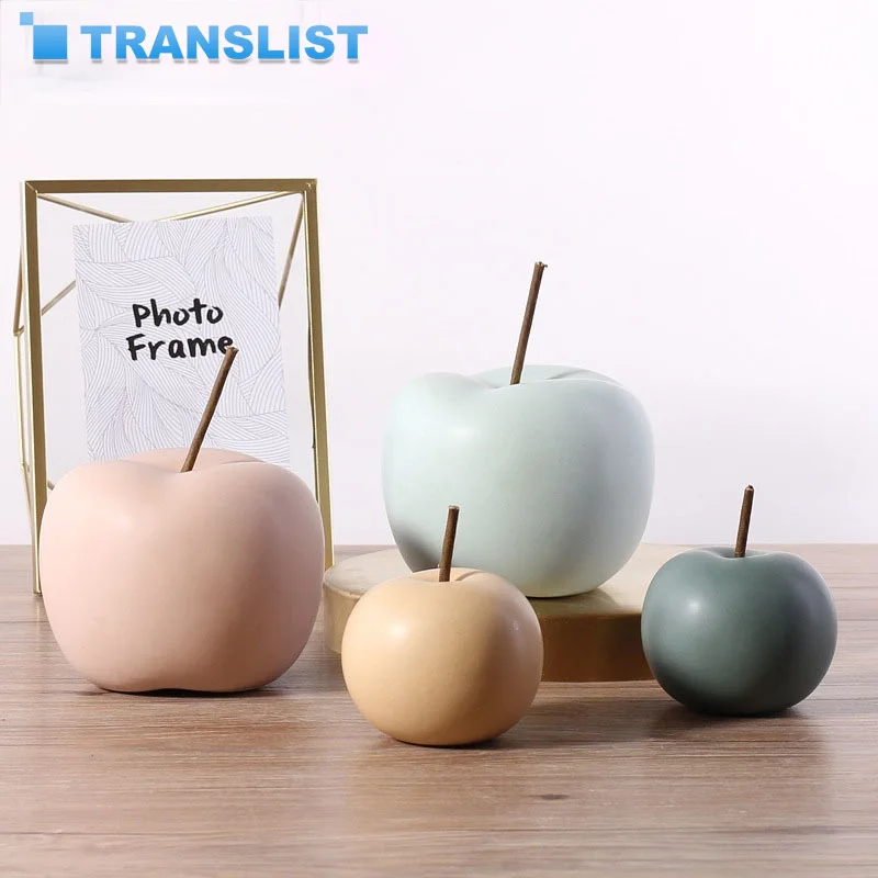 

Nordic Ceramic Apple Ornaments Modern Minimalist Living Room Wine Cabinet Home Decoration Fruit Decoration Ornaments 2020 New