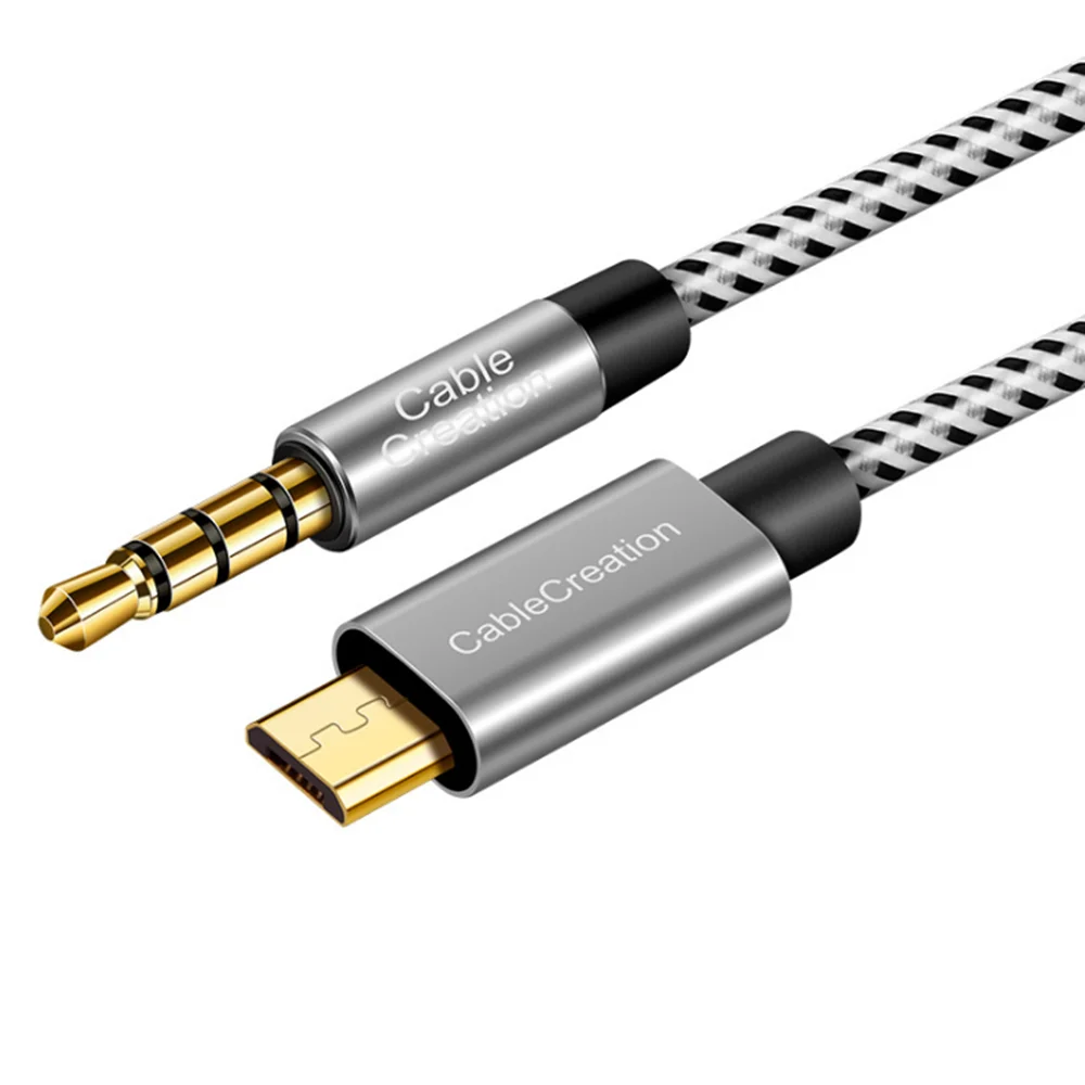 Кабель TRRS 3 5 мм штекер-micro usb аудио стерео HiFi кабель с посеребренным медным