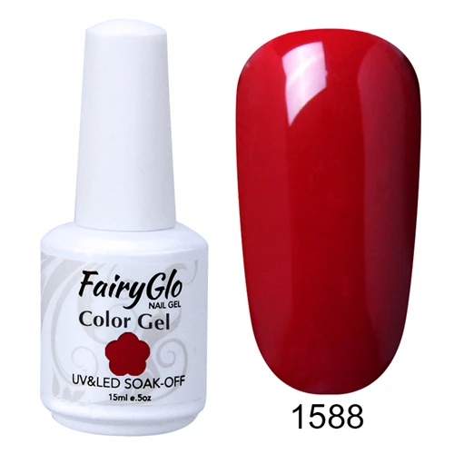 FairyGlo флуоресцентный неоновый УФ-гель для ногтей Дизайн ногтей гель лак замачиваемый Vernis полуперманентный лак для ногтей 15 мл - Цвет: 1588