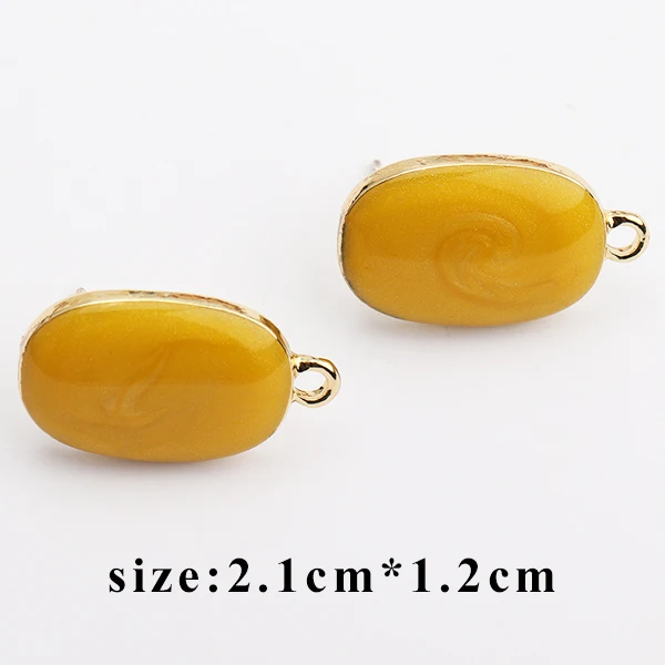 M43510 GUFEATHER M435, ювелирные аксессуары, ювелирные изделия, ручная работа, медный металл, серьги diy, серьги-гвоздики, изготовление ювелирных изделий, 10 шт./партия - Цвет: M43510