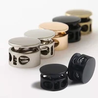 10pcs mental cord lock clamp toggle clip stopper buckles for paracord rope lanyard drawstring bag shoelace part 2 holes