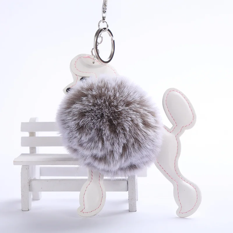 Милый длинный ободок для пуделя брелок красочная пушистая помпон дамская