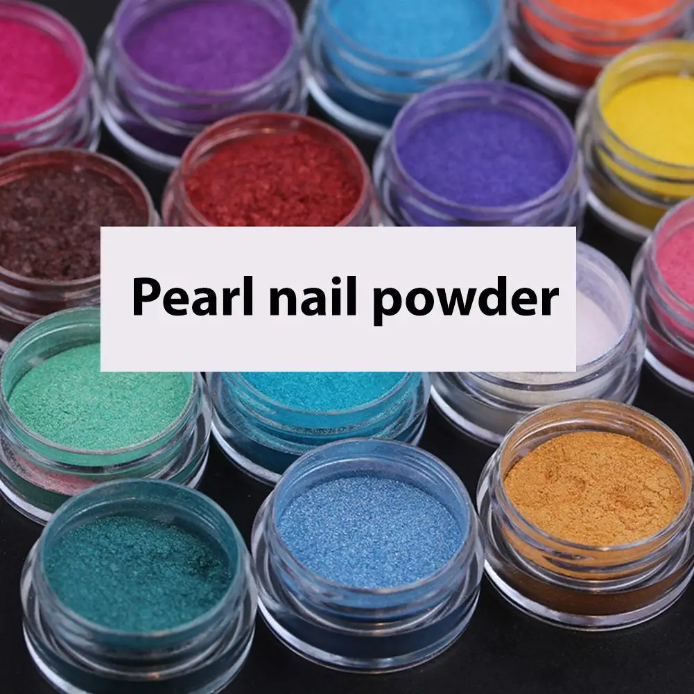 Зоопарк на голубом 12 шт./компл. нейл-арта перламутровый порошок Волшебное зеркало