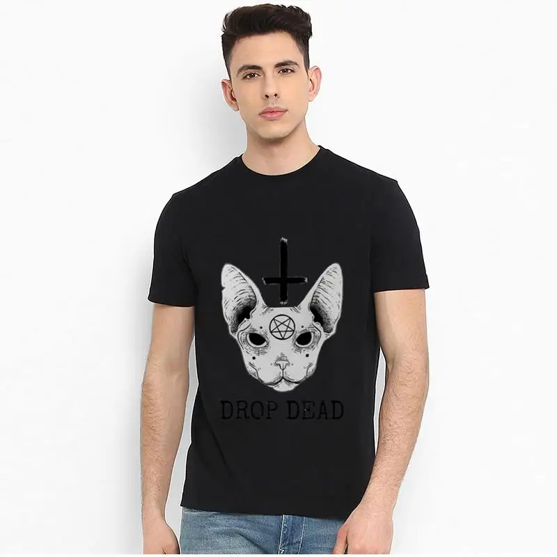 Дизайн drop dead: женские футболки lucipurr s-5xl с рисунком из 100% хлопка | Мужская одежда