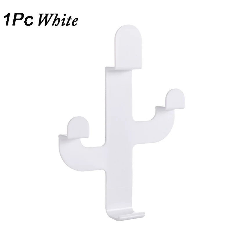 1Pc white Новинка, 2 шт., самоклеящаяся вешалка для кухни, ванной комнаты, кошки, крючок, супер крепкая вешалка, крючки, настенная вешалка для двери, органайзер, домашний декор - Цвет: 1Pc white