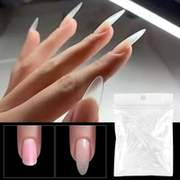 120pcs almond nail dual form false tips easy extension poly nail gel system uv acrylic diy nail decoration manicure mold set