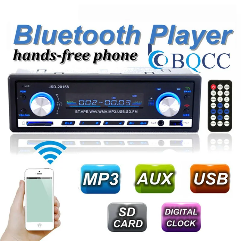 Авторадио 12 в Bluetooth Авто Стерео In dash fm приемник Aux вход USB/SD MP3 1din Автомагнитола со