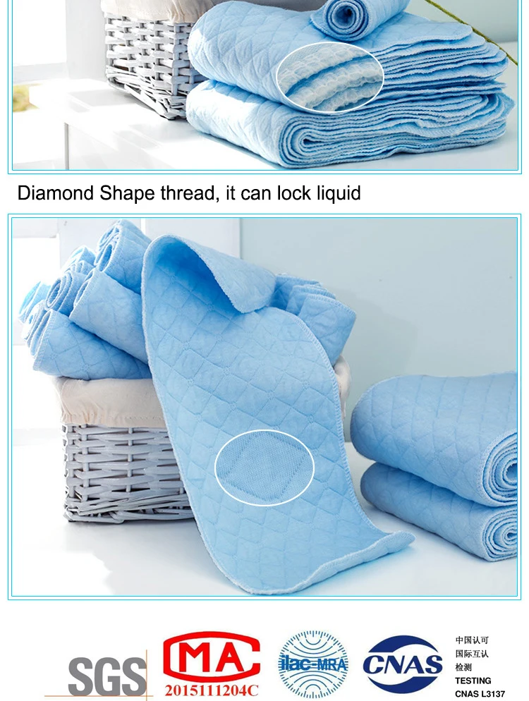 [usurpon] 5 pcs Cotton Insert Reusable Colored Baby Fitted Diaper Insert ECO Cotton Absorbent Newborn Diaper Insert