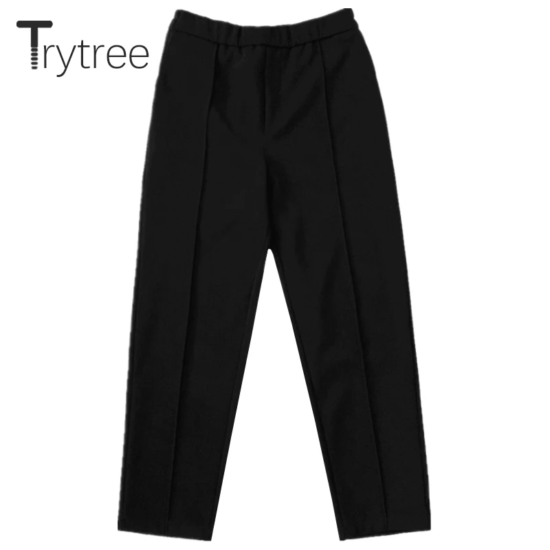 Trytree 2019 осень зима женские повседневные брюки модные однотонные 3 цвета с