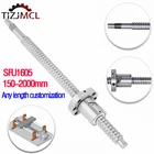 SFU1605 шариковый винт C7 фланец с одной шариковой гайкой RM1605 шариковый винт с обработанным концом CNC 200 мм 300 350 500 600 1000 1200 1500 мм