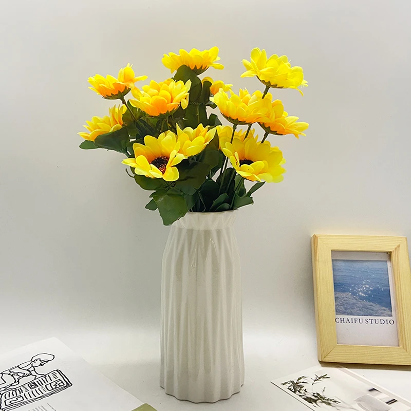 

7 Heads / Branch Simulation Flower Sunflower Simulation Sunflower Gerbera Daisy Family Living Room Party Decoration Flower Shoot