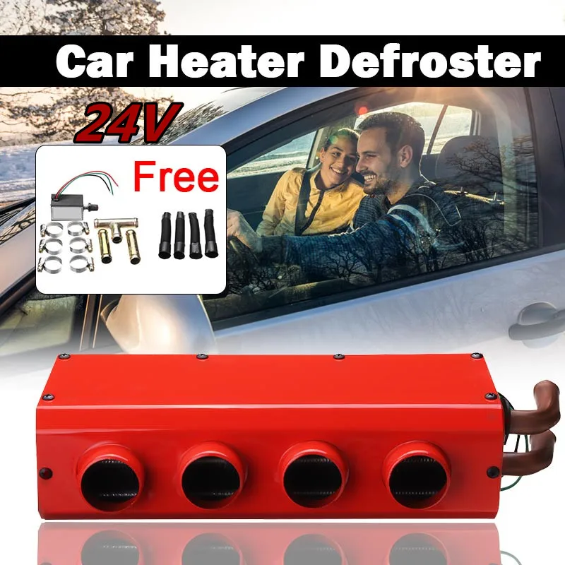 24V 1set Автомобильный обогреватель 26W 12 V/24 V Дизели нагреватель авто лобовое стекло Demister для автомобиля грузовых автомобилей с Скорость переключатель - Название цвета: 24V 1set