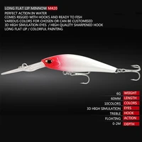 9cm6g deep diving tackle crankbaits outdoor fish hooks minnow lures deep diving minnow baits long casting lure