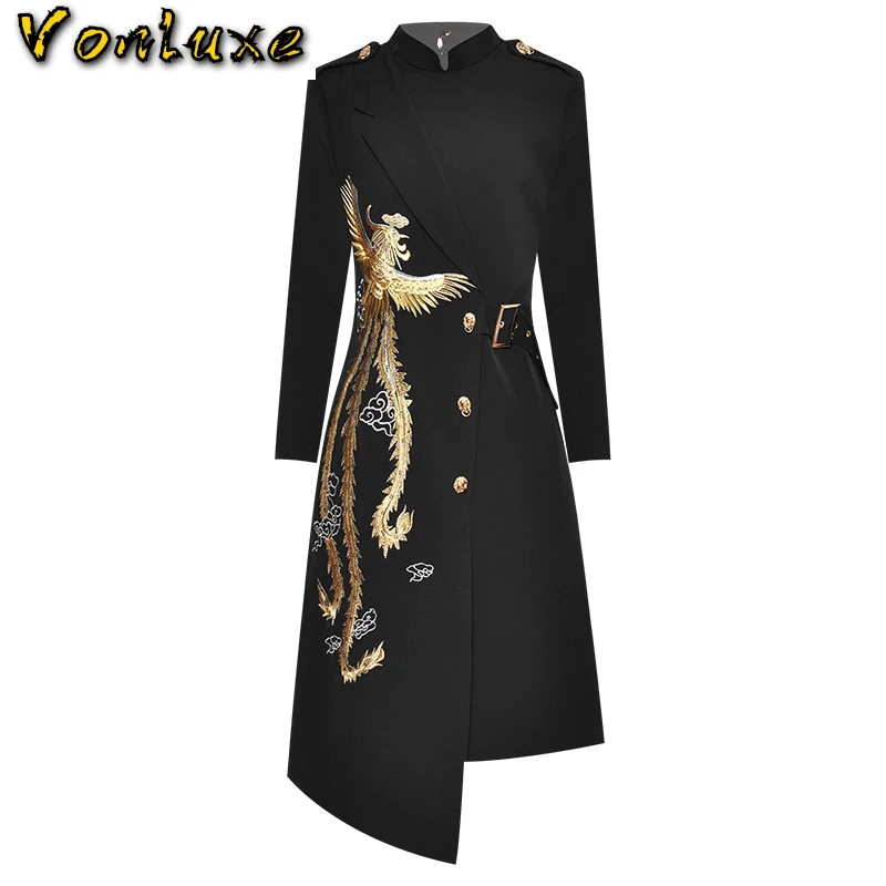 Женское винтажное Деловое платье черное модельное дизайнерское миди с вышивкой