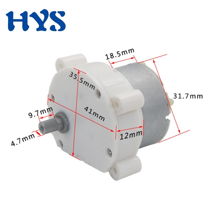 HYS DC мотор редуктор 6 в 12 В мин Электрический скорости 15 об/мин 30 двигатели