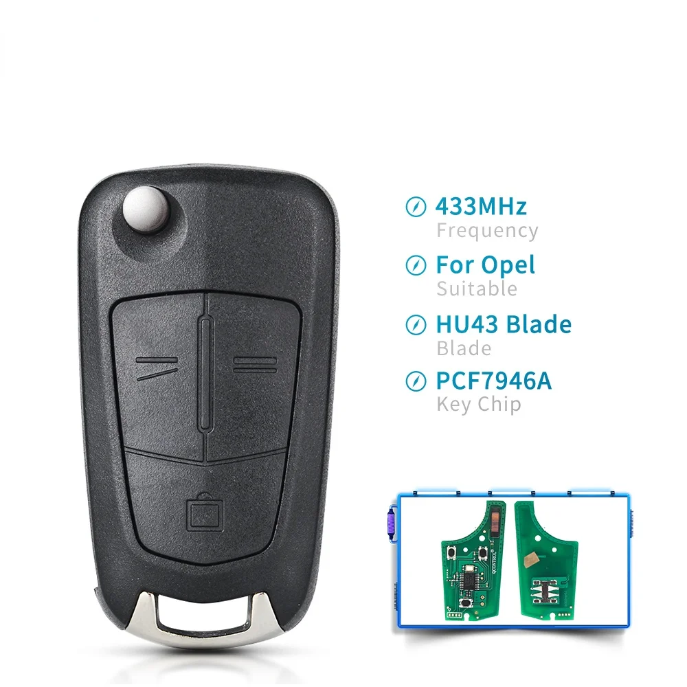 

KEYYOU дистанционный Автомобильный ключ PCF7946A ID46 для Opel/Vauxhall Astra H 2004-2009 Zafira B 2005-2013 Vectra C 2002-2008 Signium HU43 HU100