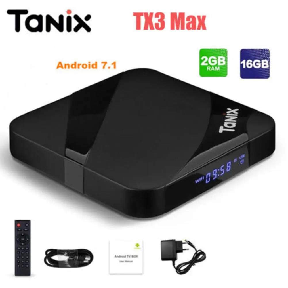 2 ГБ + 16 Гб мини Декодер каналов кабельного телевидения Smart WIFI HD TV Box адаптер кино