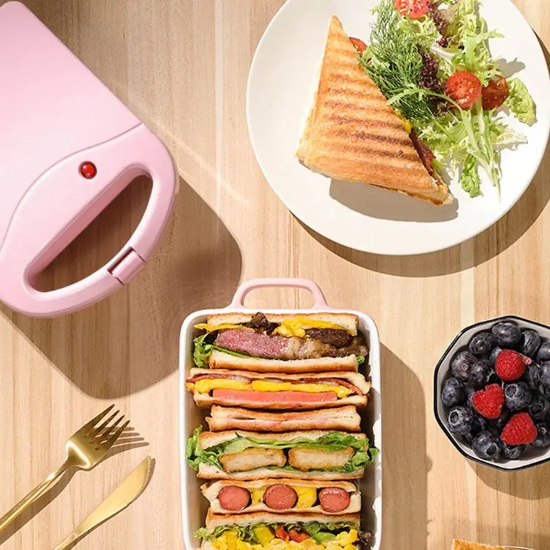 

Portable Electric Dual Waffles Sandwich Maker Non Stick Toast Breakfast Machine