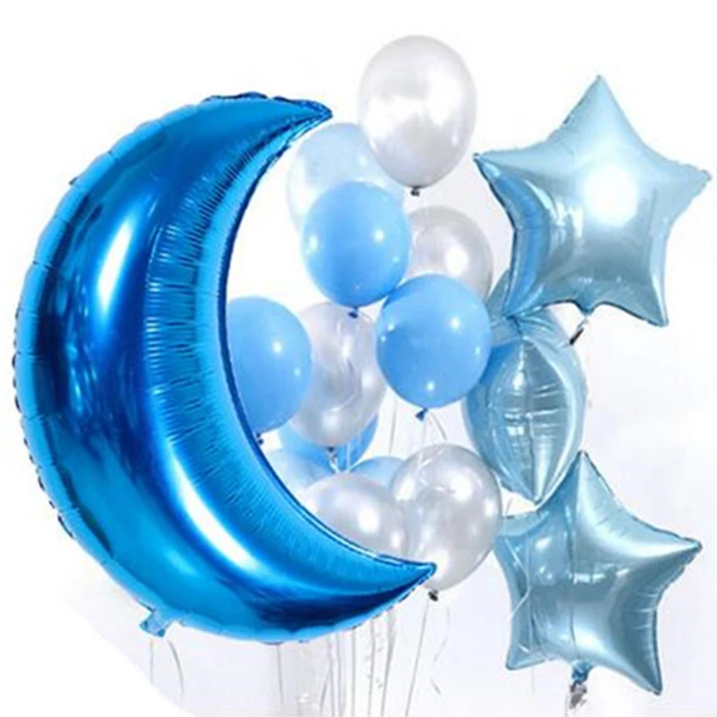 

1 шт./лот 36-дюймовые фольгированные гелиевые шары в виде большой Луны, классические игрушки, товары для украшения детского дня рождения, свад...