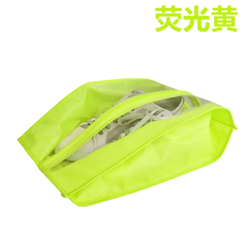 Neon Yellow Походная сумка для обуви, ткань Оксфорд, пылезащитный чехол для обуви, водонепроницаемая сумка для обуви, прозрачная сумка для хранения, дорожная обувь, упаковка, Органайзер - Цвет: Neon Yellow