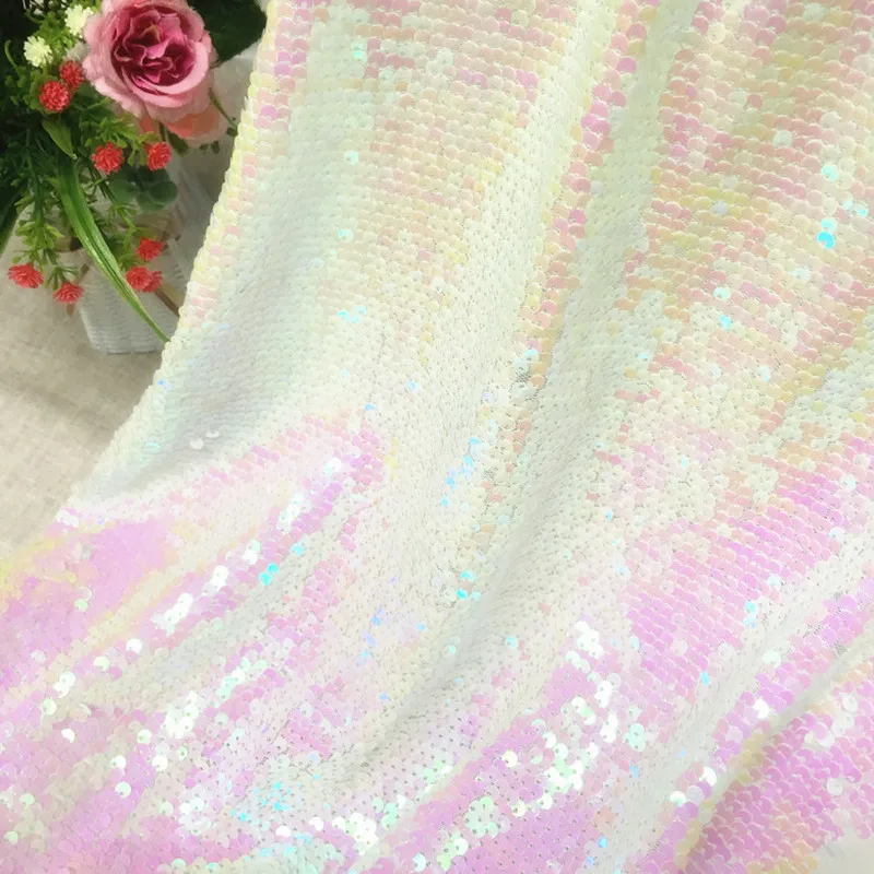 1 ярд рыбьи чешуи блестки кружевная ткань волшебный цвет сетчатая костюмная фон