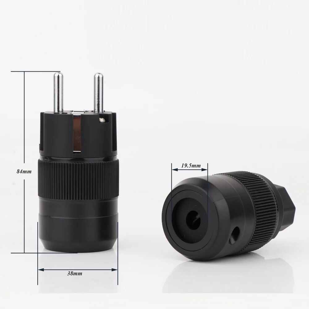 Высокое качество пара P 077E с родиевым покрытием Евро schuko eu разъем питания C 077 IEC