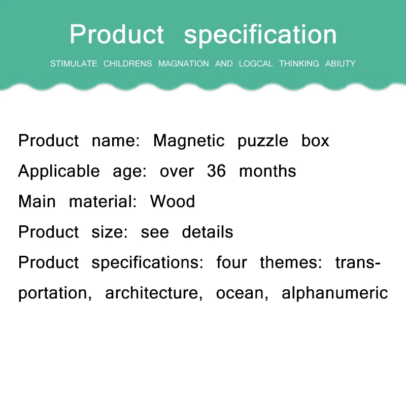 

Puzzles Magnetic Tangram Kids Toys Challenge Your IQ Magic Book Set Kids Toy Educational Toys For Children Gift Montessori Toy