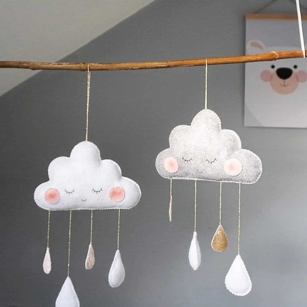 Nordic Cloud Raindrop Hanging Ornament Baby Bed Tent Pendant Kids Room Decor hot | Дом и сад