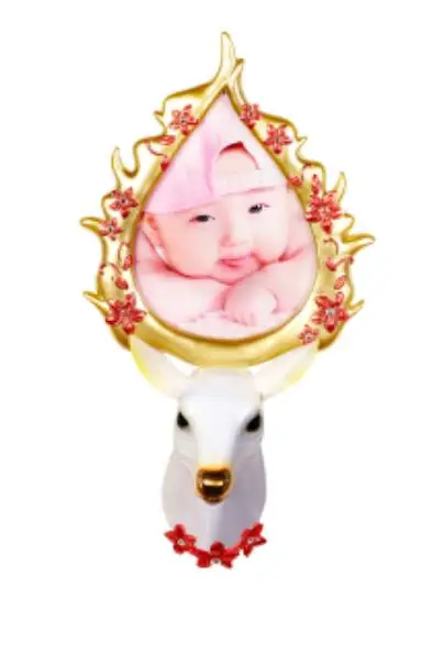 

Deer head wall hanging Nordic style animal head deer decorative painting living room bedroom three-dimensional wall decorative