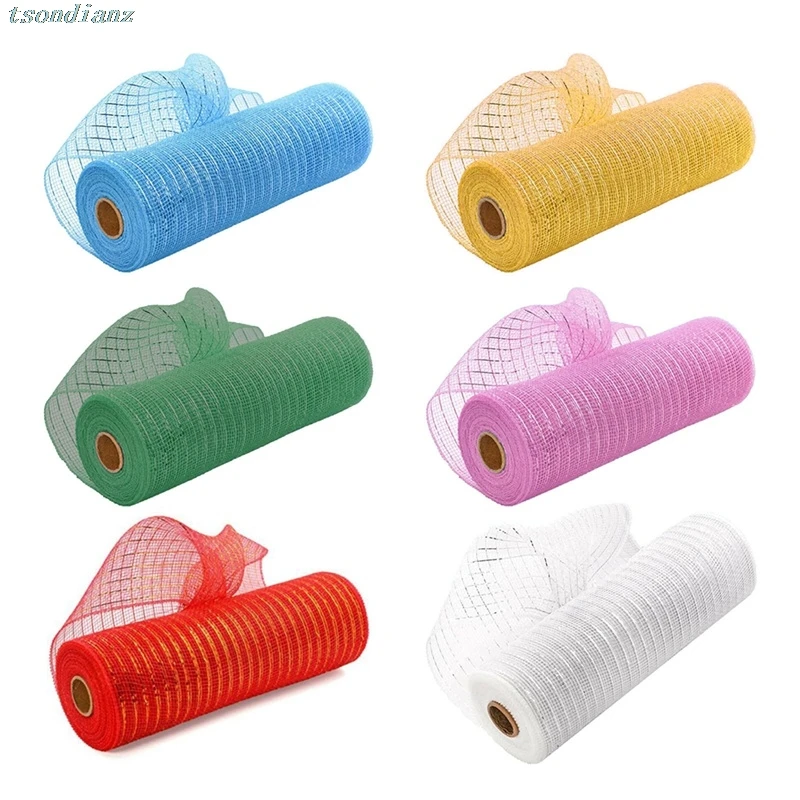 Рождественская декоративная полиэтиленовая сетчатая лента 10 дюймов x 30 футов в