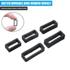 Резиновый ремешок для часов 14-26 мм, 10 шт., черный держатель, удерживающее кольцо, петля, держатель ремешка для часов, ремешок для ремонта, запасные части