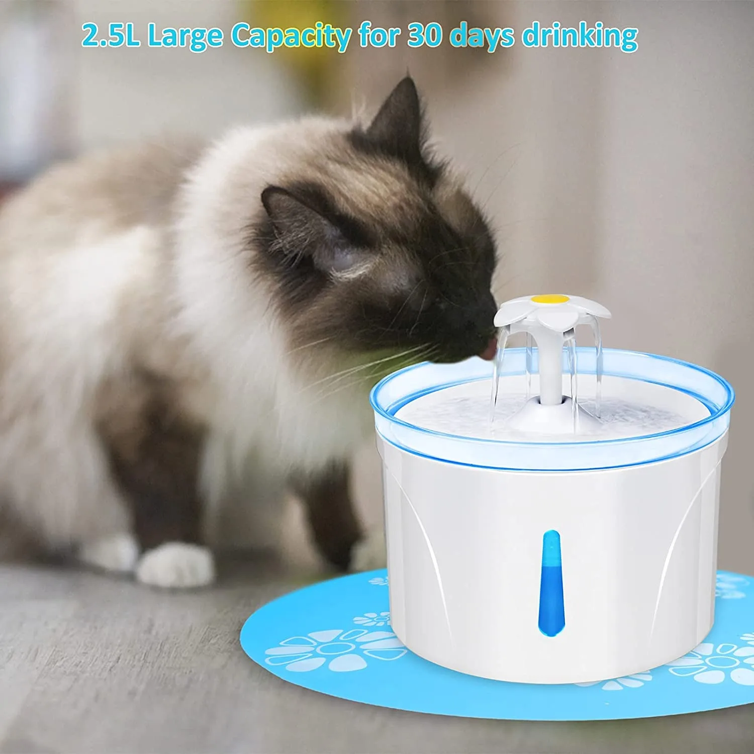 Поилка-фонтан для кошек 2 5 л с LED-подсветодиодный кой USB фонтан поилка автопоилка
