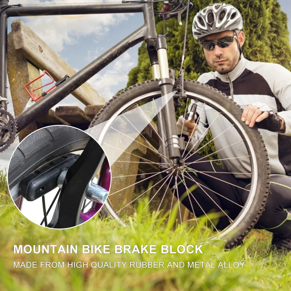 

2pcs Road Bike Brake Pads V Bicycle Brake Blocks Set for Mountain Bike Folding Bike Bike Accessory