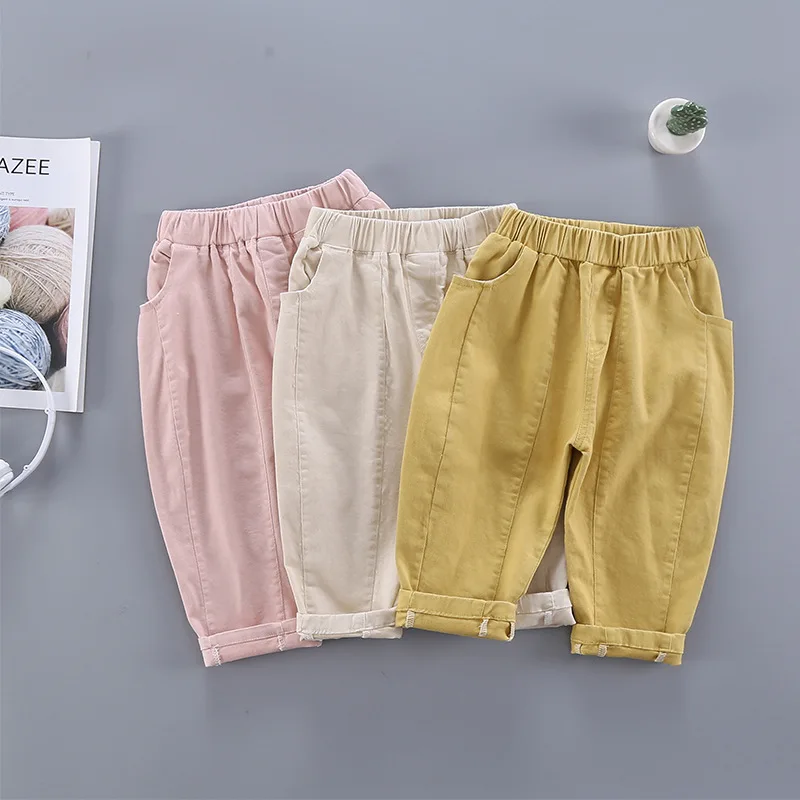 

Baby Girl Cute Casual Loose Pants Spring Autumn Children's Cotton Casual Pants Fashion Girl's Pants Kids Harem Pants Trousers 45