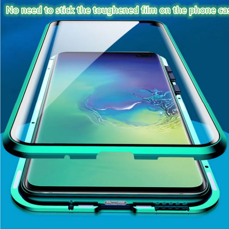 360 Передний+ задний двухсторонний 9Н чехол из закаленного стекла для samsung Galaxy ys10 S8 S10 Plus S9Plus S9 Note 9 8 чехол Магнитный